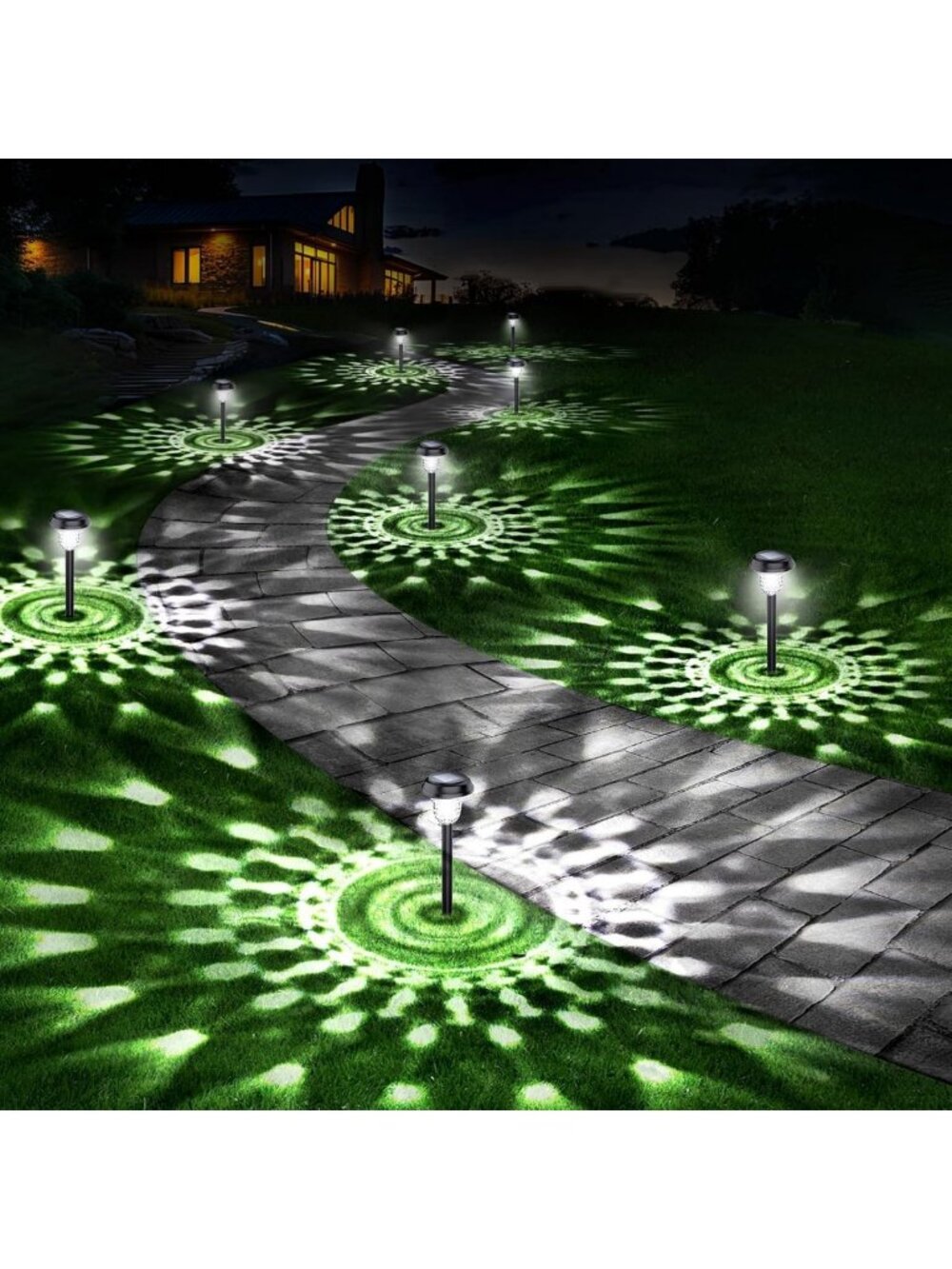 10 Pack Ultra Bright Waterproof Solar Lights for Outdoor Garden & Pathway Decor